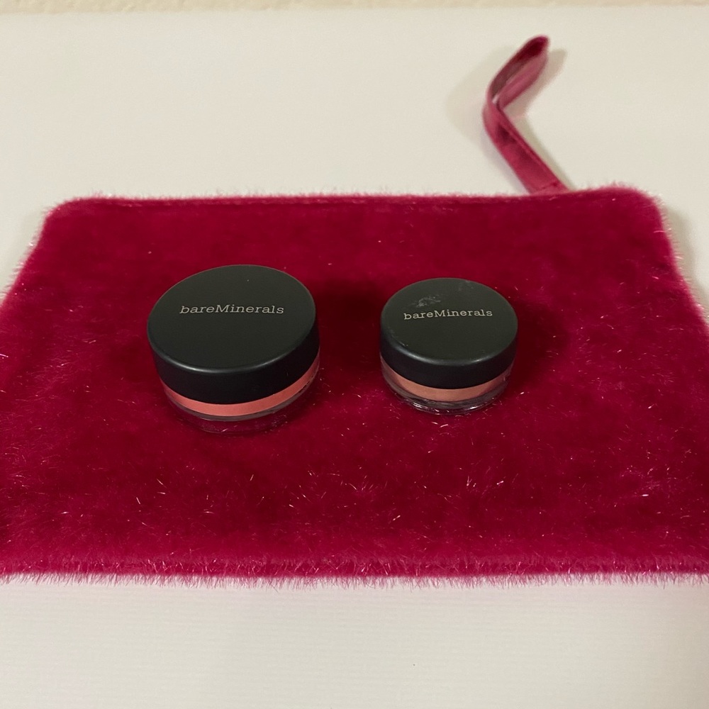 (053) NEW Mini Bare Minerals Blush in “Vintage Peach” & All Over Face Color